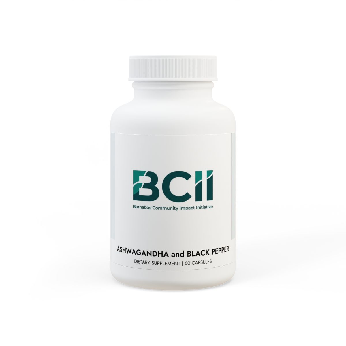 BCII Ashwagandha KSM-66 + Black Pepper - 60 Capsules